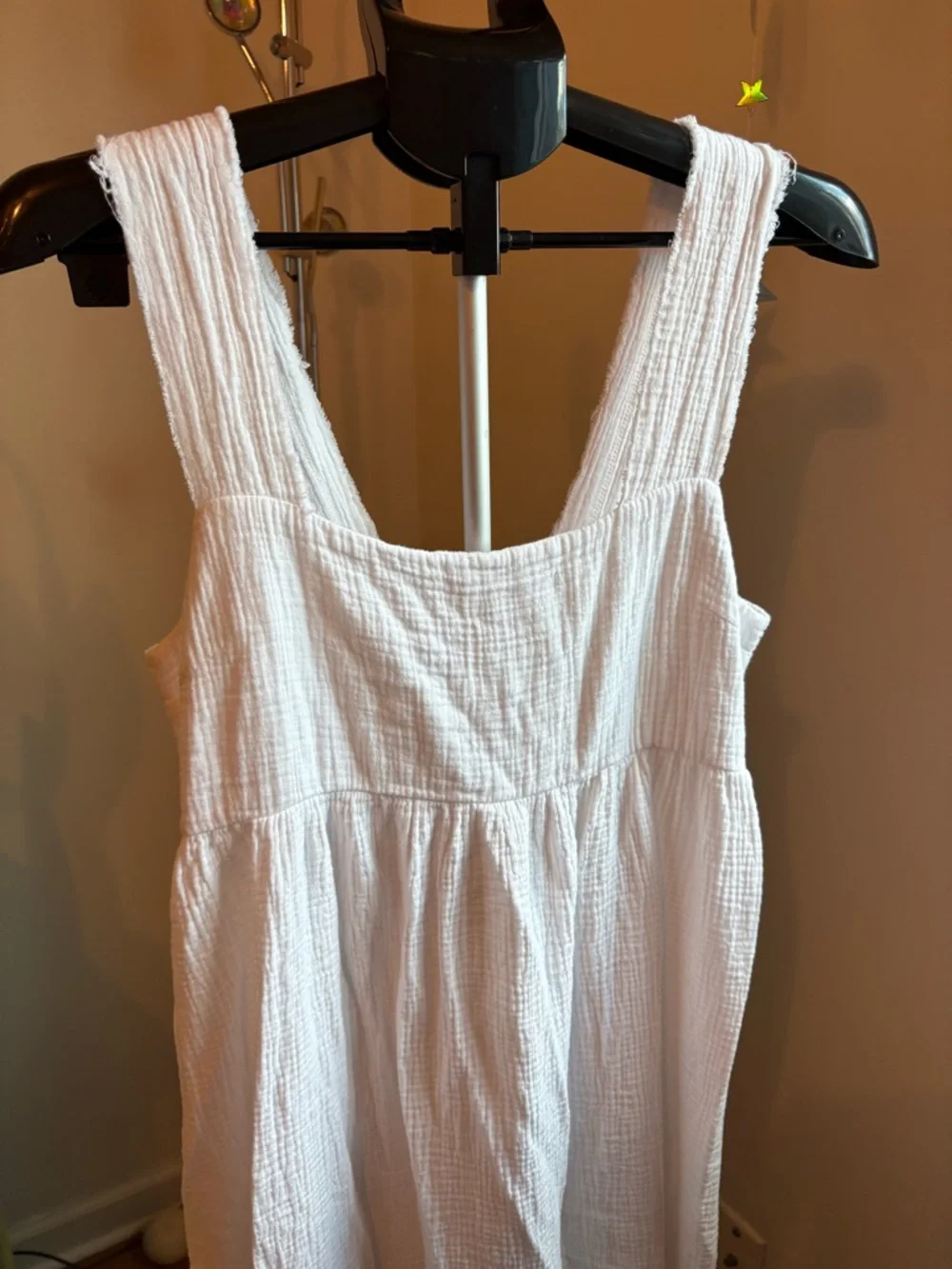 NATURAL LIFE Tricia White Cotton Gauze Maxi Dress - M Medium - Picture 2 of 7